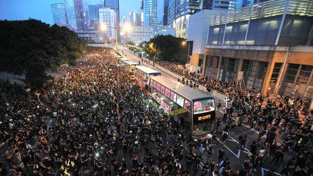 Weekly protests in Hong-Kong